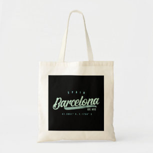 Barcelona Spain Travel Retro Hoodie Tote Bag