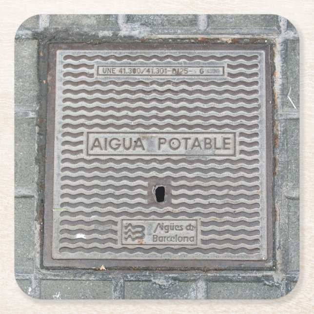 Barcelona, Spain Utility Cover Coaster (Front)