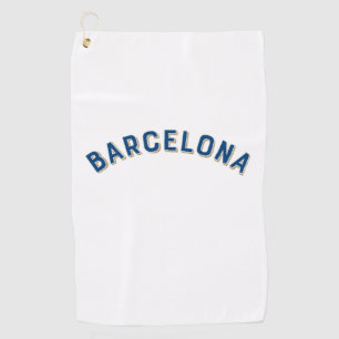 Barcelona, Spain Vintage Arch Golf Towel