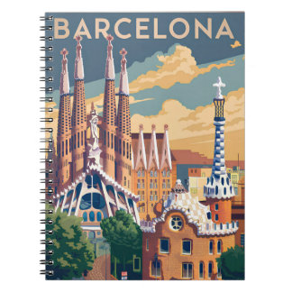 Barcelona Spain vintage Notebook