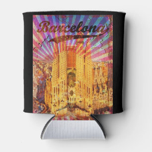 Barcelona, Spain, Vintage poster Can Cooler