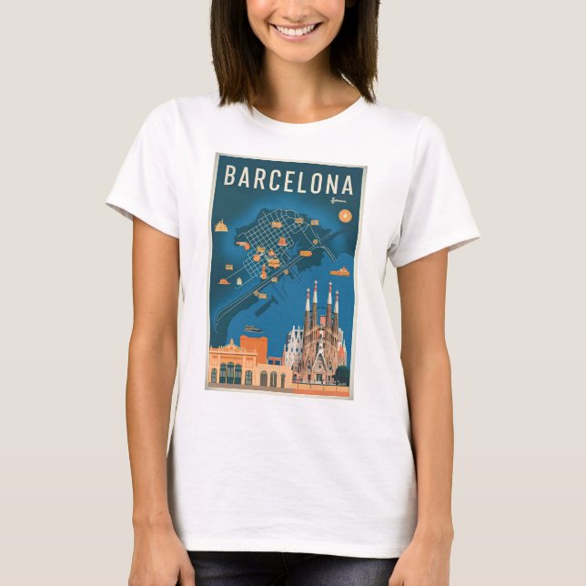Barcelona Spain vintage T-Shirt (Front)