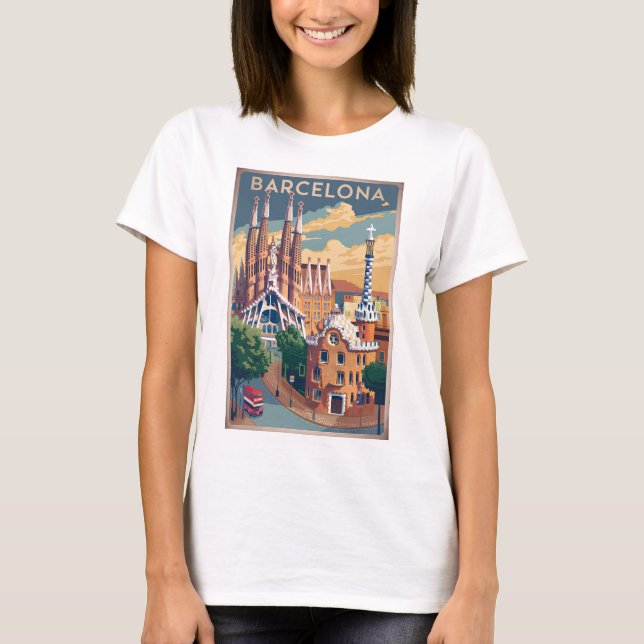 Barcelona Spain vintage T-Shirt (Front)
