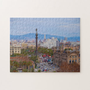 Barcelona Street Scene. Jigsaw Puzzle