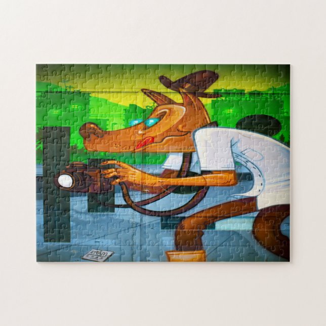 Barcelona Street Scene. Jigsaw Puzzle (Horizontal)