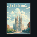 Barcelona: Stunning Spain's Vibrant City Postcard<br><div class="desc">Immerse yourself in the beauty of Barcelona with our collection of high-quality postcards. Capture iconic landmarks like Sagrada Familia. Perfect for souvenirs,  travel memories,  or simply adding a touch of Spanish flair to your space.</div>