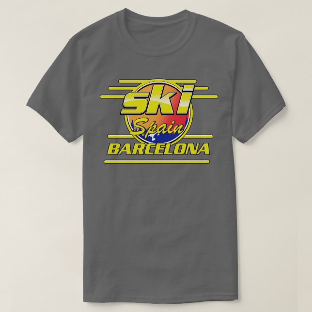 Barcelona to ski T-Shirt (Design Front)