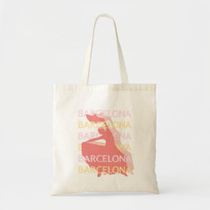Barcelona Travel Art, Pink, Pastel Tote Bag