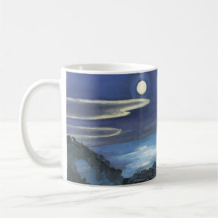 Barcelona View of City at Night by Walter Gramatte Coffee Mug
