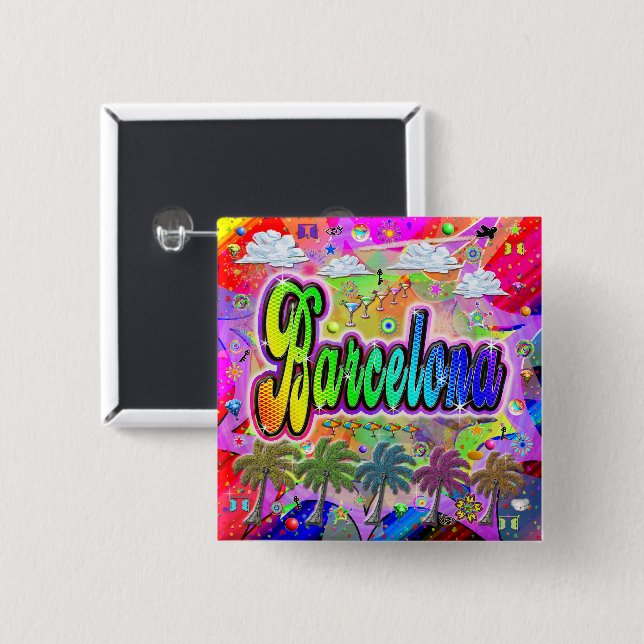 Barcelona Vista Express Button (Front & Back)