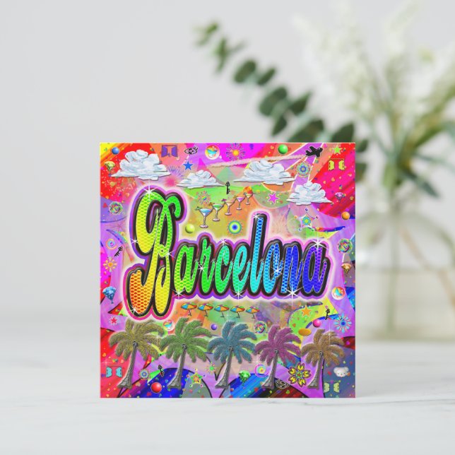 Barcelona Vista Express Holiday Card (Standing Front)