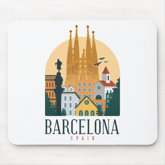 BarcelonaSkyline Mouse Mat (Front)