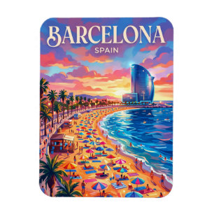 Barceloneta Beach Spain Magnet