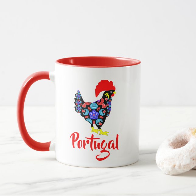Barcelos Rooster Portuguese National Emblem Mug (With Donut)