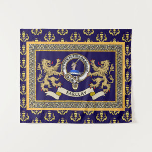 Barclay Clan Badge Personalised Blue Tapestry