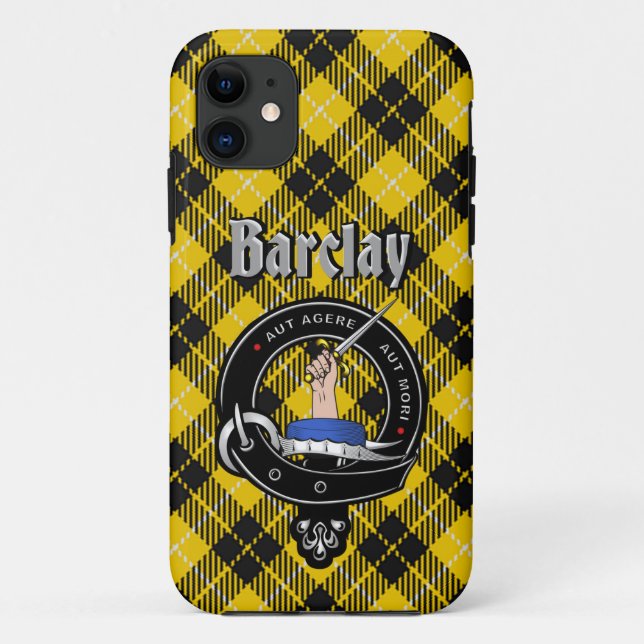 Barclay Clan Badge & Tartan Phone Case (Back)