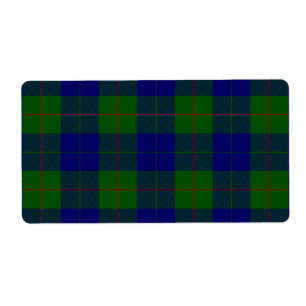 Barclay clan tartan blue green plaid