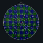 Barclay clan tartan blue green plaid dartboard<br><div class="desc">Barclay clan tartan</div>