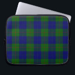 Barclay clan tartan blue green plaid laptop sleeve<br><div class="desc">Barclay clan tartan</div>