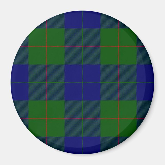 Barclay clan tartan blue green plaid magnet (Front)