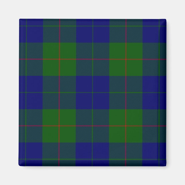 Barclay clan tartan blue green plaid magnet (Front)