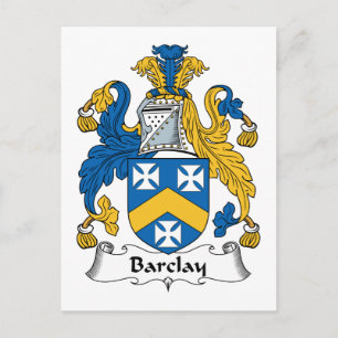 Barclay Family Crest Postcard
