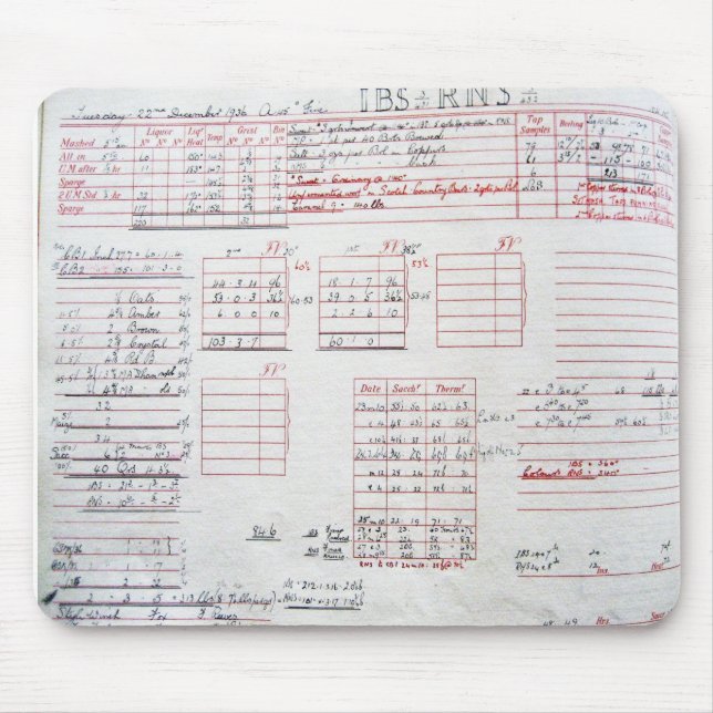 Barclay Perkins 1936 IBS RNS log Mouse Mat (Front)