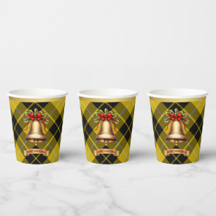 Barclay Personalised Tartan Christmas Paper Cups