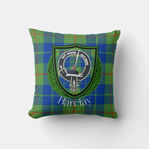 Barclay Scottish Clan Tartan Crest Cushion
