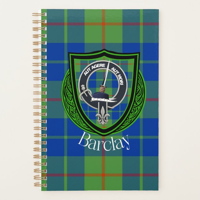 Barclay Scottish Clan Tartan & Crest Planner (Front)