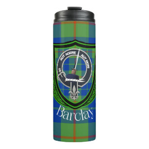 Barclay Scottish Clan Tartan & Crest Thermal Tumbler
