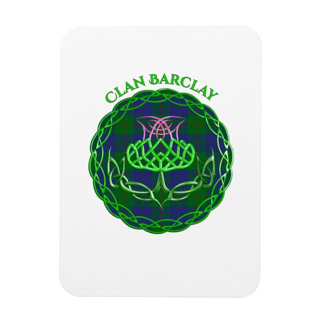 Barclay Scottish Tartan Celtic Thistle Magnet (Vertical)