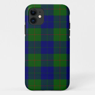 Barclay tartan blue green plaid iPhone 11 case