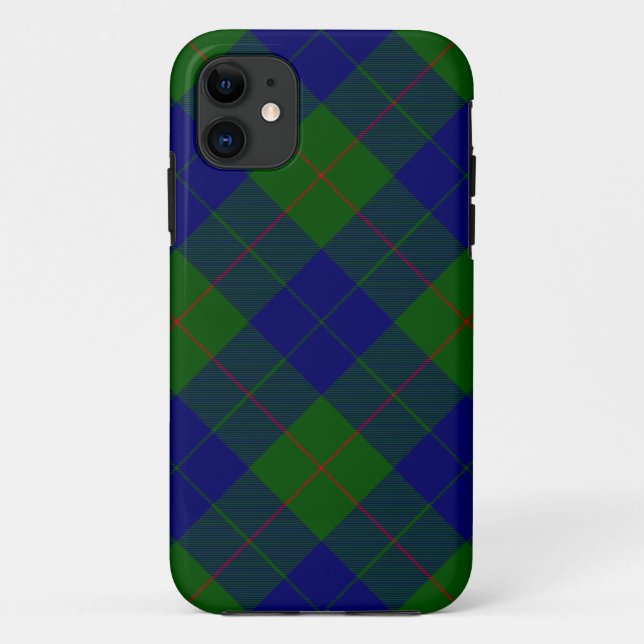Barclay tartan blue green plaid Case-Mate iPhone case (Back)