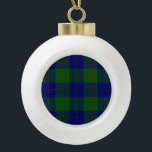 Barclay tartan blue green plaid ceramic ball christmas ornament<br><div class="desc">Barclay clan tartan blue green plaid</div>