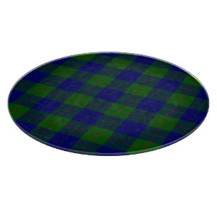 Barclay tartan blue green plaid cutting board