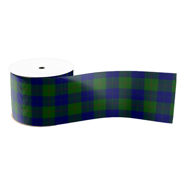 Barclay tartan blue green plaid grosgrain ribbon (Spool)