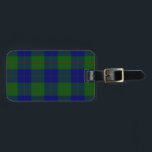Barclay tartan blue green plaid luggage tag<br><div class="desc">Barclay clan tartan blue green plaid</div>