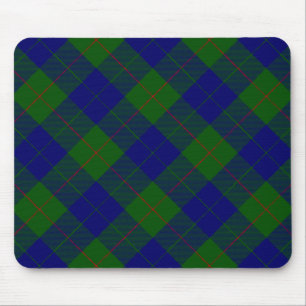 Barclay tartan blue green plaid mouse mat