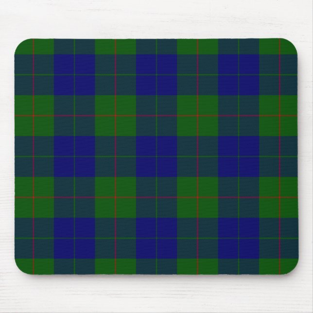 Barclay tartan blue green plaid mouse mat (Front)
