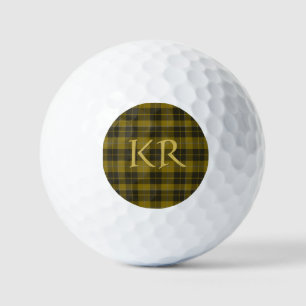 Barclay Tartan with your initials, Scottish Plaid Golf Balls