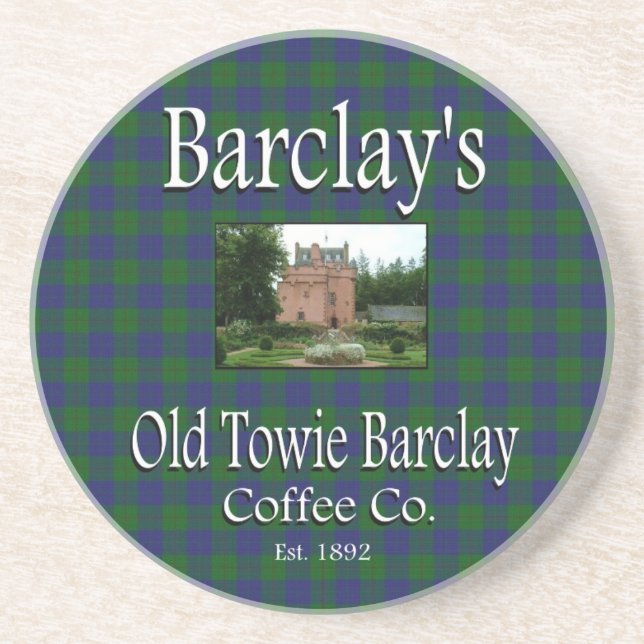 Barclay's Old Towie Barclay Coffee Co. Coaster (Front)