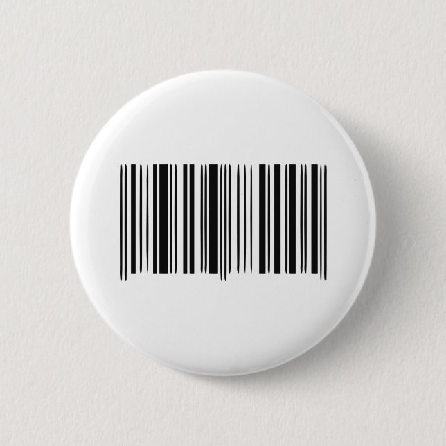 Barcode 6 Cm Round Badge (Front)