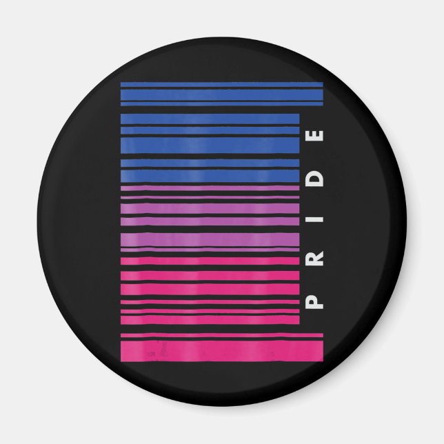 Barcode Bisexual Pride Lgbt Lesbian Gay Magnet (Front)