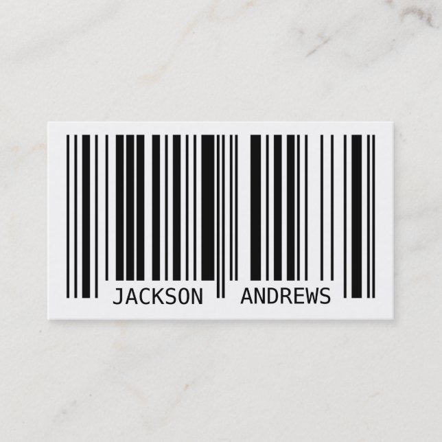 Barcode - Black Business Card (Front)