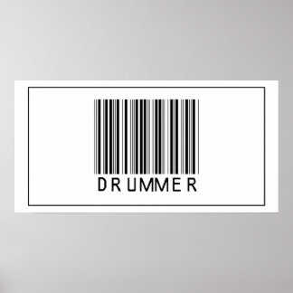 Barcode Drummer Poster