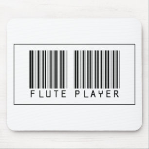 Barcode Flute Player Mouse Mat