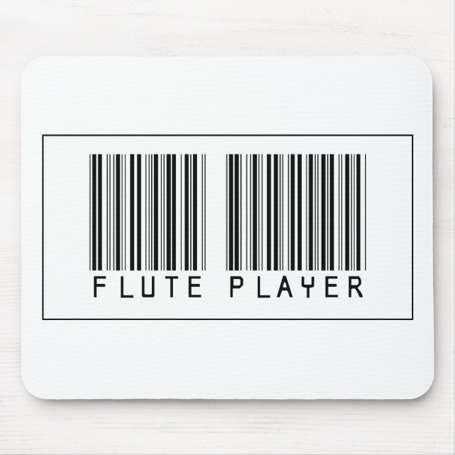 Barcode Flute Player Mouse Mat (Front)