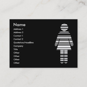 barcode girl : 2-sided : business card