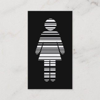 barcode girl business card
